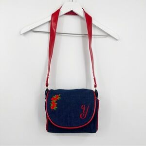 Vintage Y2K Denim Shoulder Bag Y Initial Fairycore Whimsical Early 2000s